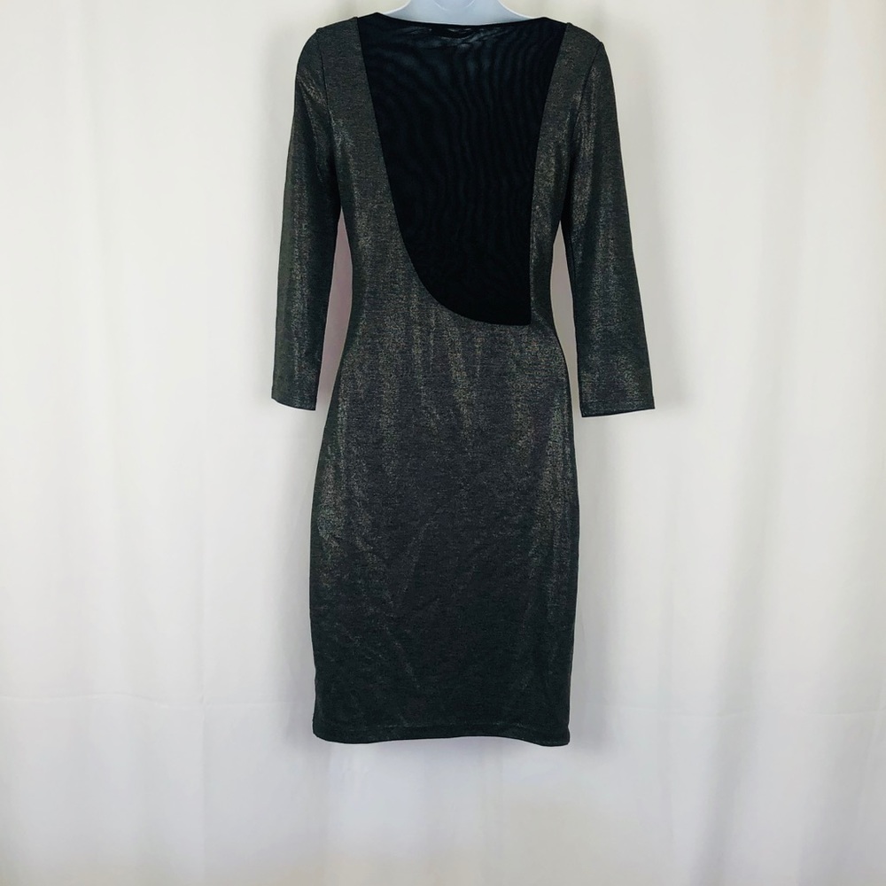 Alice + Olivia shimmery knit back mesh dress 6 - Picture 2 of 15